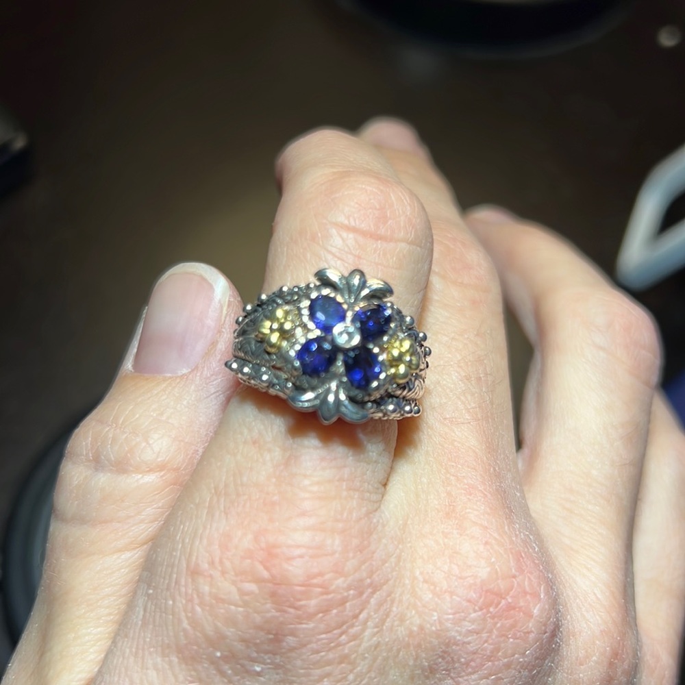 Barbara Bixby sterling flower ring